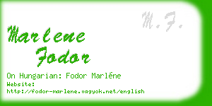marlene fodor business card